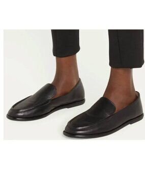 VINCE Women Sloan Black Leather Loafer Sz 8.5